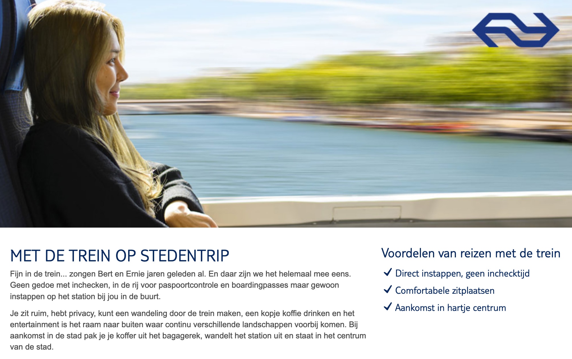 stedentrip met de trein